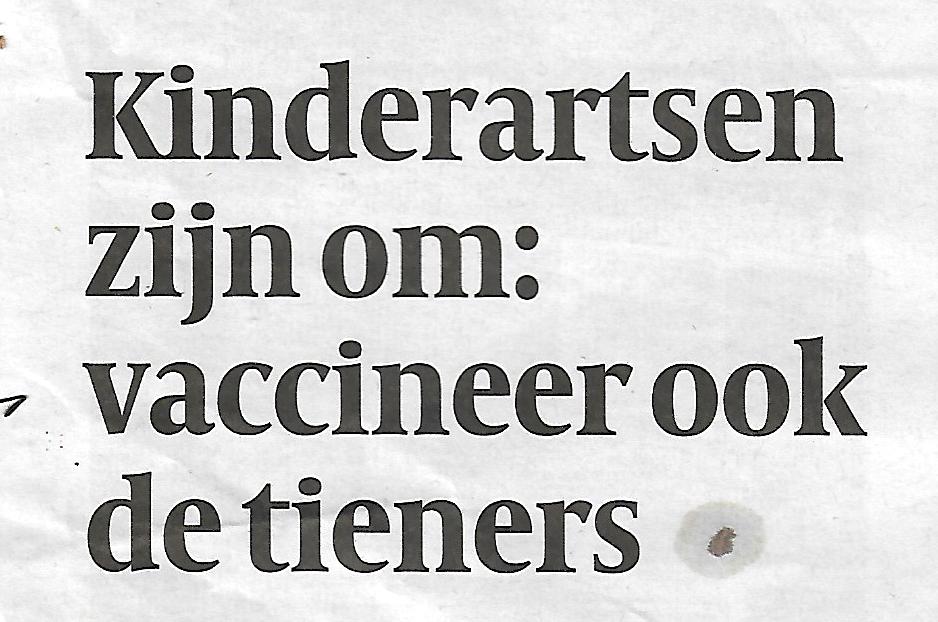 2021-07-04, Volkskrant, vaccineer tieners