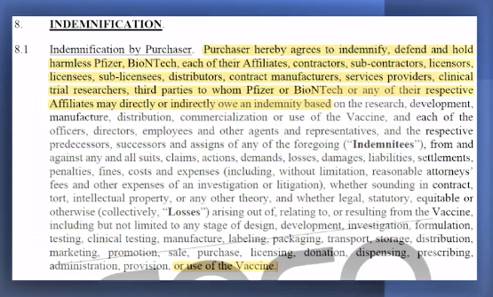 2021-07-27, Contract Pfizer met Albanië, citaat over vrijwaring kopie