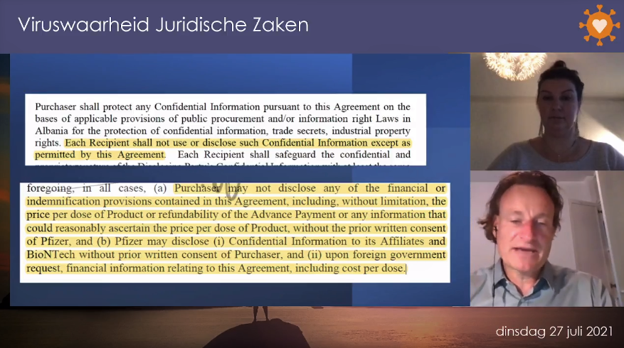2021-07-27, Contract Pfizer met Albanië, geheimhoudingsplicht - kopie